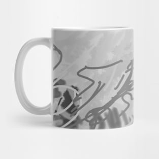 Grey Abstract Art Mug